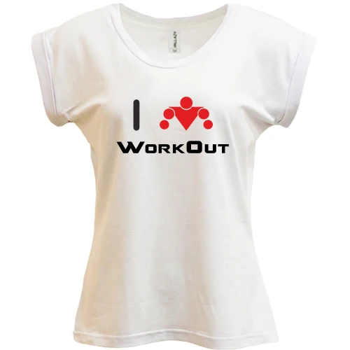 Футболка женская PANI I love WorkOut