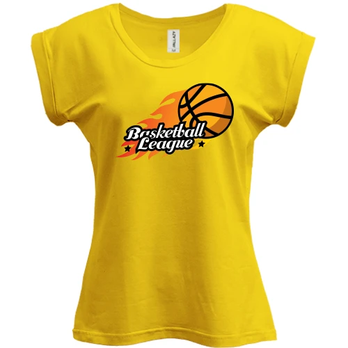 Футболка женская PANI, Желтый, Basketball League