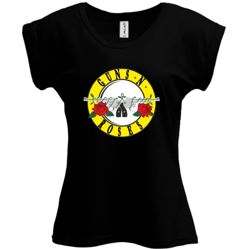 Футболка женская PANI, Черный, Guns'n roses