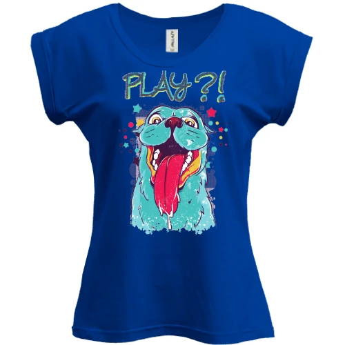 Футболка жіноча PANI, Синій, play?!