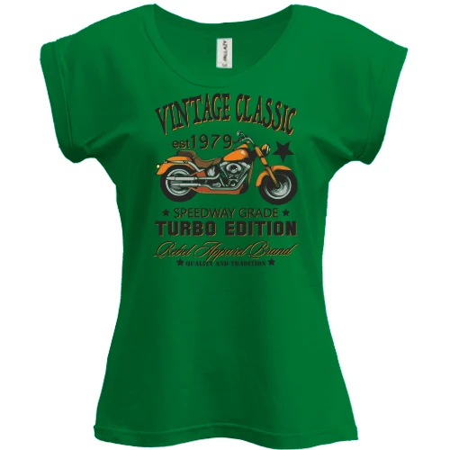 Футболка женская PANI vintage classic moto
