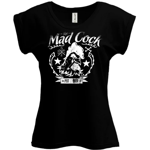 Футболка женская PANI, Черный, mad cock