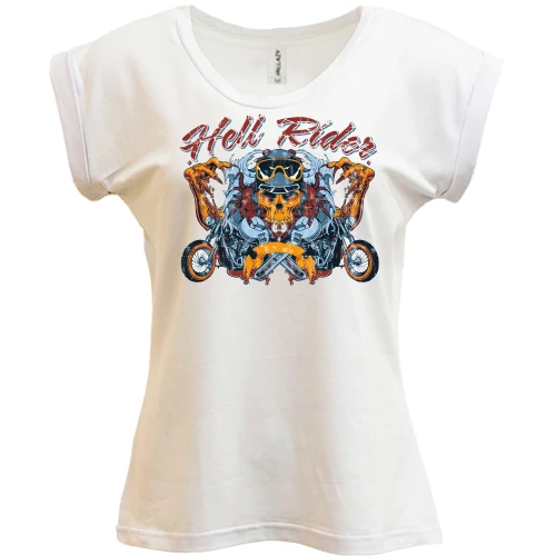 Футболка женская PANI, Белый, hell rider