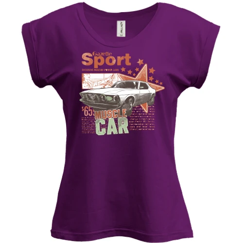 Футболка жіноча PANI, Фіолетовий, sport muscle car