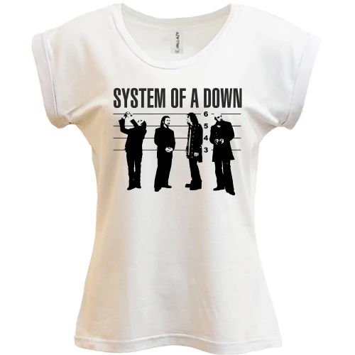 Футболка женская PANI, Белый, System of a Down