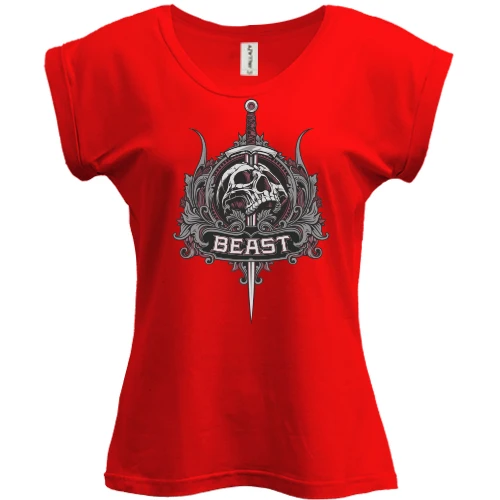 Футболка женская PANI, Красный, beast