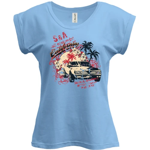 Футболка женская PANI california car