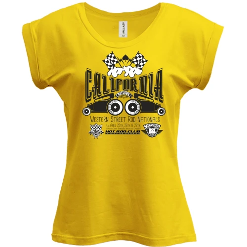 Футболка женская PANI california rolls royce racing