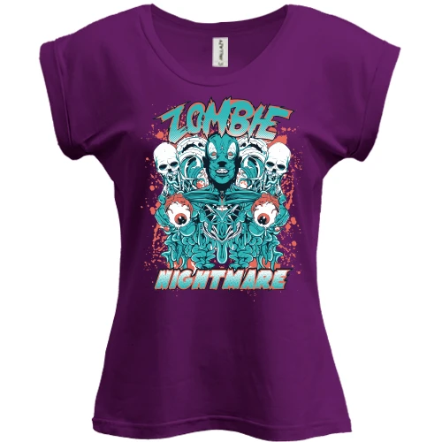 Футболка женская PANI, Фиолетовый, zombie nightmare