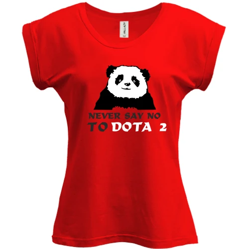 Футболка женская PANI, Красный, Never say no to DOTA 2