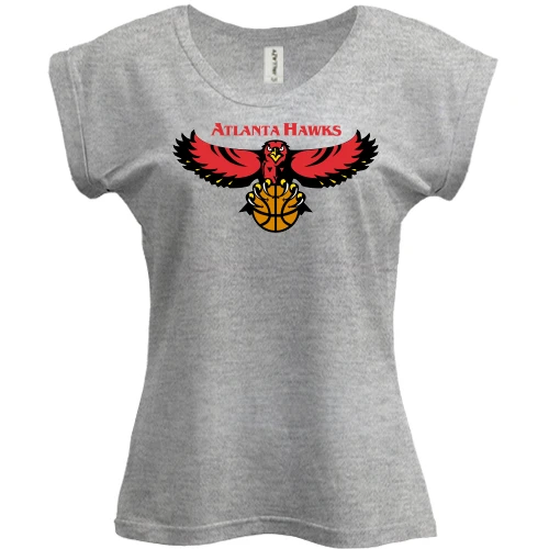 Футболка женская PANI, Серый меланж, atlanta hawks