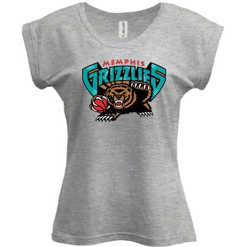 Футболка жіноча PANI, Сірий меланж, memphis grizzlies bear