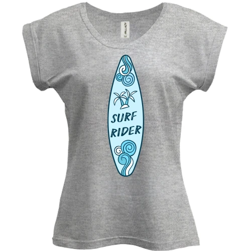 Футболка женская PANI, Серый меланж, surf rider