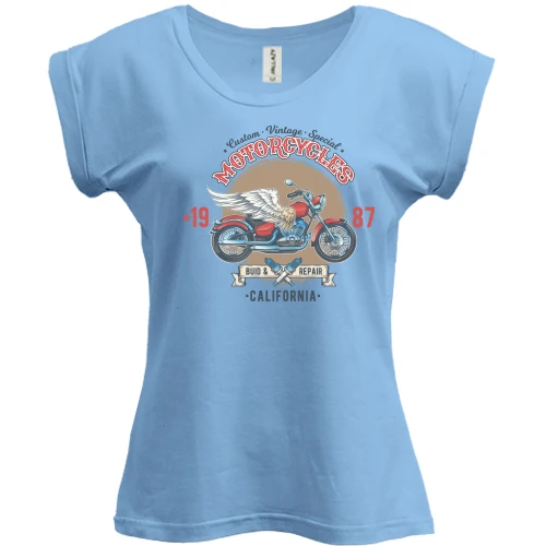 Футболка женская PANI motorcycles vintage