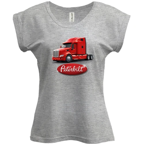 Футболка женская PANI, Серый меланж, Peterbilt Model 579
