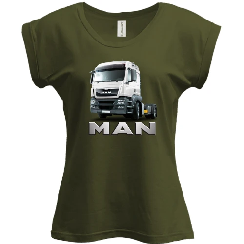 Футболка жіноча PANI, Хакі, MAN Truck