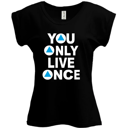 Футболка жіноча PANI, Чорний, You Only Live Once