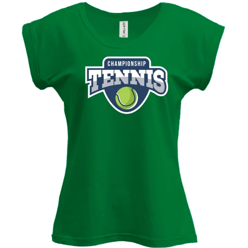 Футболка женская PANI, Зеленый, championship tennis