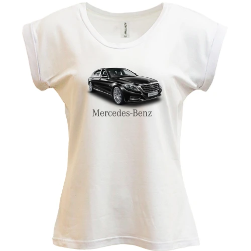Футболка женская PANI, Белый, Mercedes S Class