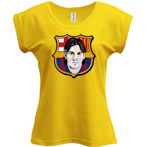Футболка жіноча PANI, Жовтий, з Messi
