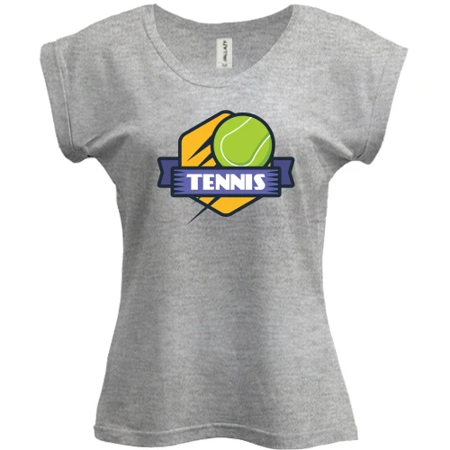 Футболка женская PANI, Серый меланж, Tennis