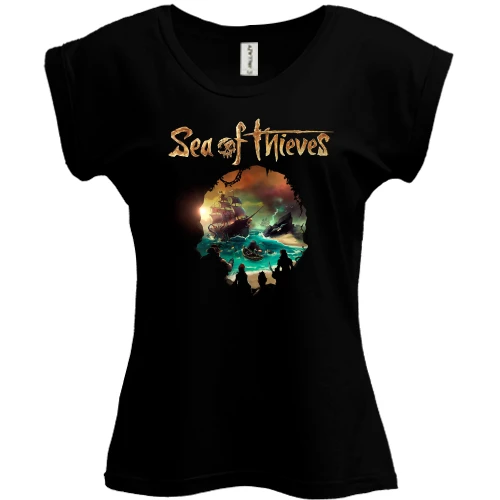 Футболка женская PANI, Черный, Sea of Thieves
