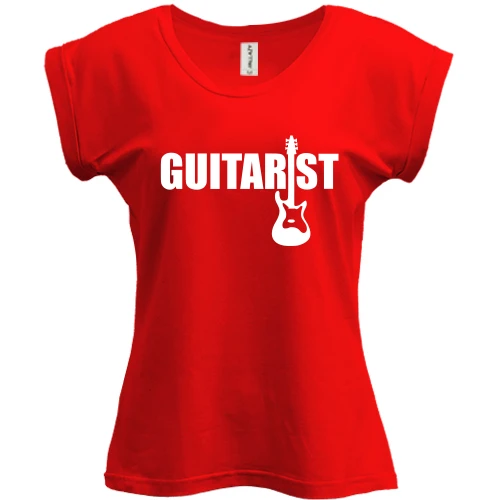 Футболка женская PANI с гитарой "guitarist"