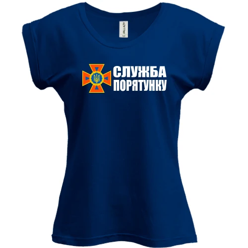 Футболка женская PANI, Синий, Служба спасения Украины