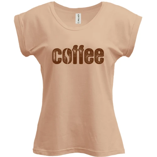 Футболка жіноча PANI, Бежевий, для бариста "koffe"