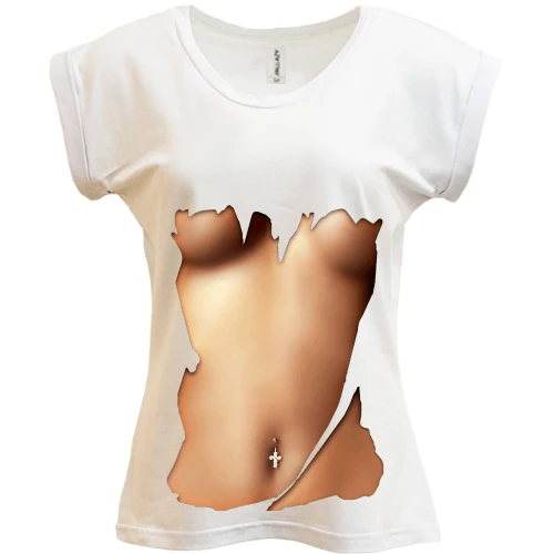 Футболка женская PANI, Белый, Perfect body 2