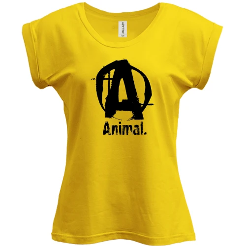 Футболка женская PANI, Желтый, Animal (лого)