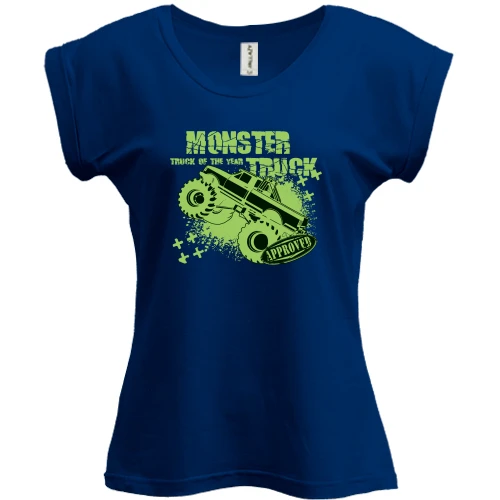 Футболка женская PANI, Синий, Monster Trucks
