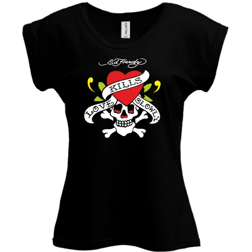 Футболка жіноча PANI, Чорний, Ed Hardy