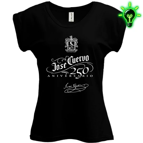 Футболка жіноча PANI, Білий, з логотипом «Jose Cuervo»