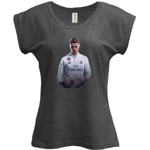Футболка жіноча PANI, Чорний, з Cristiano Ronaldo 2
