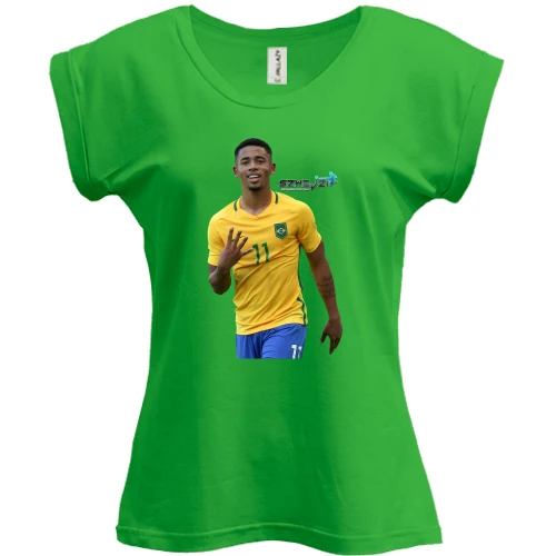 Футболка женская PANI c Gabriel Jesus 2