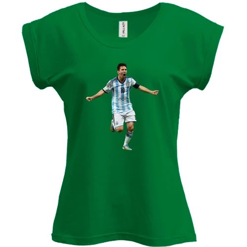 Футболка жіноча PANI, Хакі, з Lionel Messi
