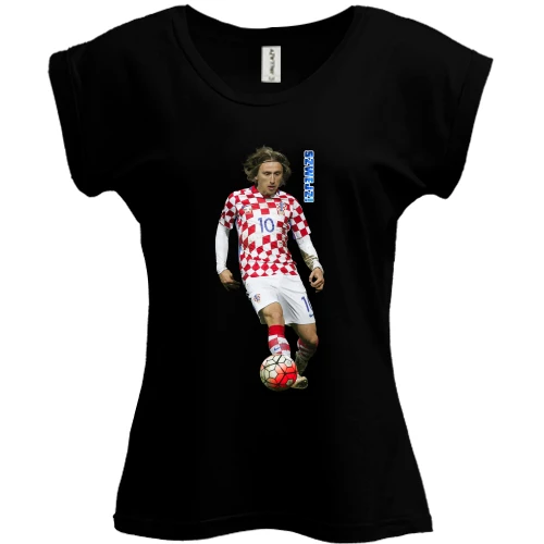 Футболка жіноча PANI, Чорний, з Luka Modrić
