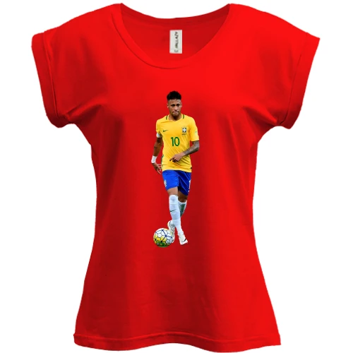 Футболка жіноча PANI, Червоний, з Neymar 2