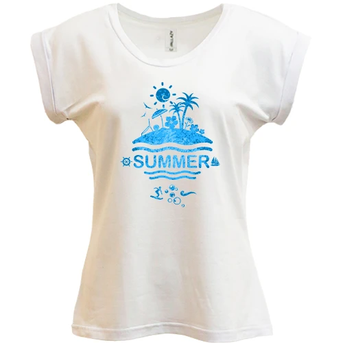 Футболка жіноча PANI з пляжем "summer"