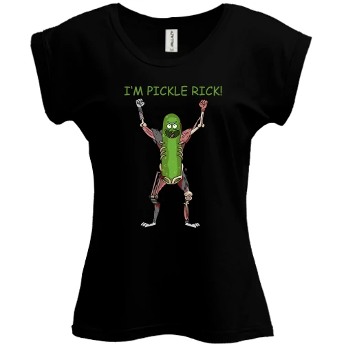 Футболка жіноча PANI з Огірочком Ріком і написом «I'm Pickle Rick»