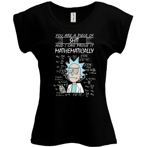 Футболка жіноча PANI, Чорний, Rick and Morty - you are pice of ...
