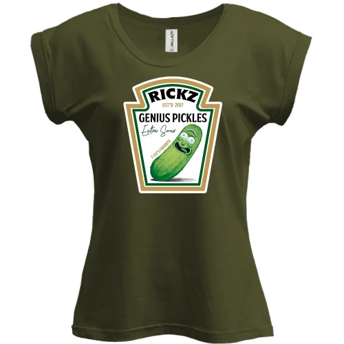 Футболка женская PANI, хаки, Rickz Genius Pickles
