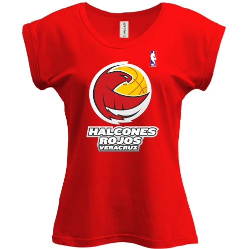 Футболка жіноча PANI, Червоний, Halcones Rojos