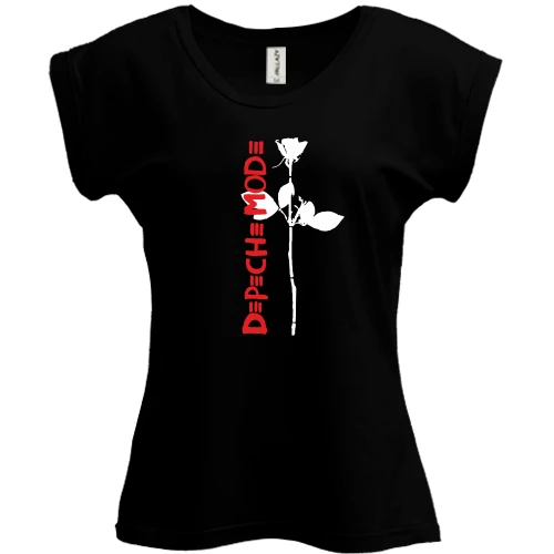 Футболка женская PANI, Черный, Depeche Mode white Rose