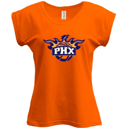Футболка женская PANI, Оранжевый, с логотипом Phoenix Suns
