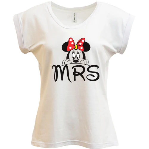 Футболка женская PANI, Белый, с Мини Маус "mrs"
