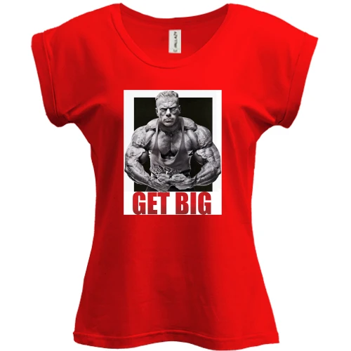 Футболка женская PANI, Красный, "Get big"