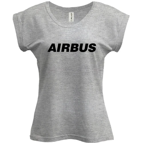 Футболка женская PANI с надписью Airbus
