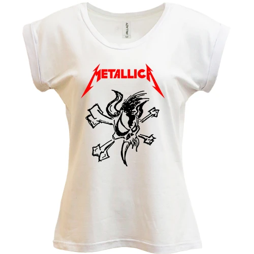 Футболка женская PANI, Белый, Metallica (Live at Wembley stadium 2)